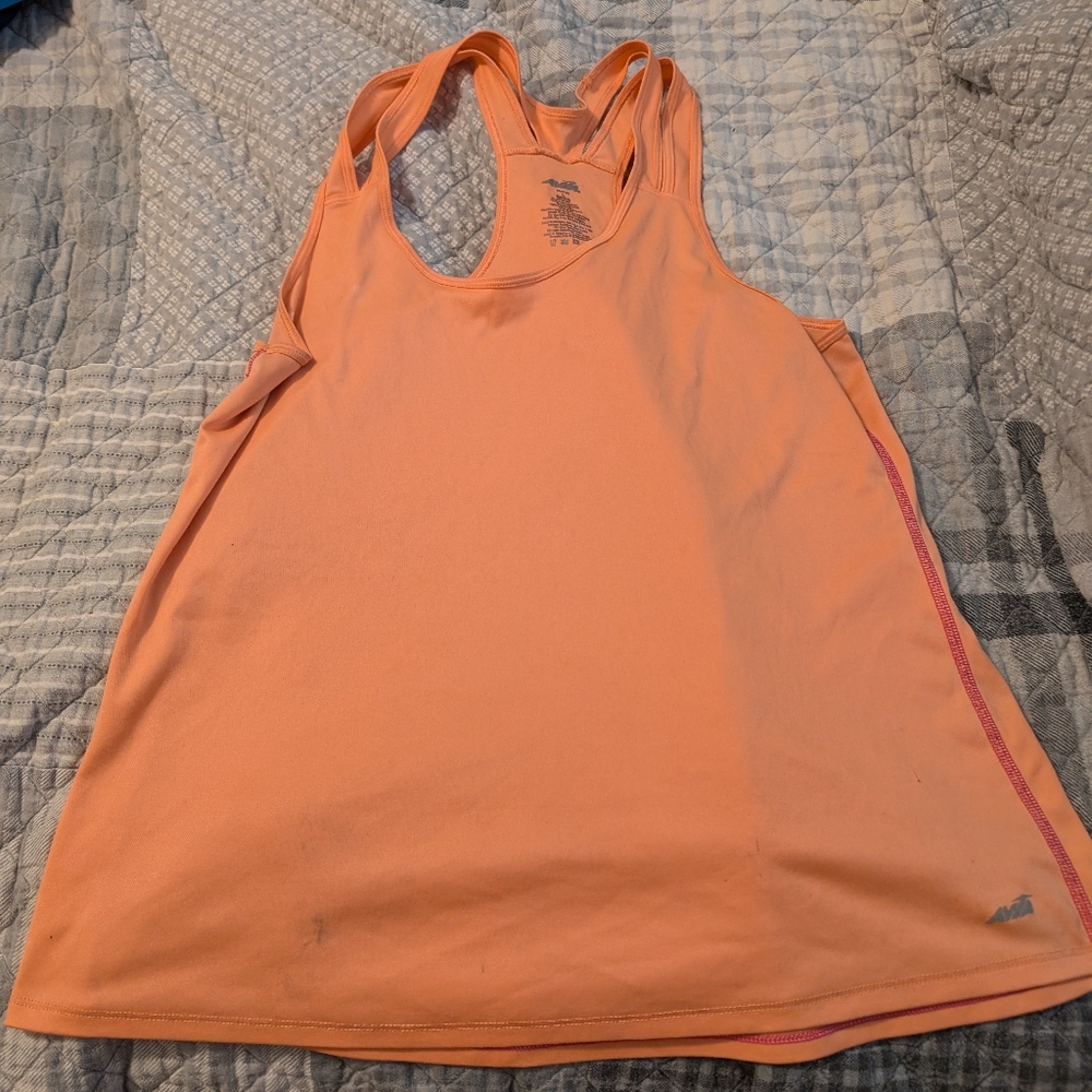 Orange workout tank top